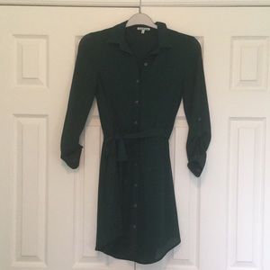 Fit & Flare Dress Forest Green Size Small Charlotte Russe